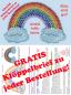 Preview: GRATIS 465 Klöppelbrief Regenbogen-Wölkchen "Andrà tutto bene" - "Alles wird gut"